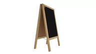 Tablice i flipcharty - Allboards Potykacz stojak kredowy w ramie naturalnej 100x60 cm stojak reklamowy PK75NAT - miniaturka - grafika 1