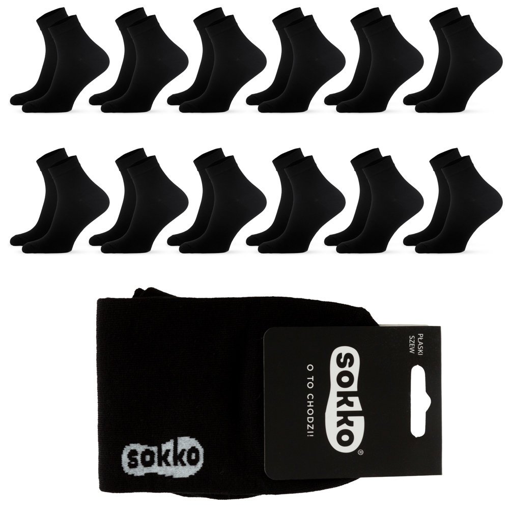 12X SOKKO SKARPETKI MĘSKIE BAMBUSOWE 3/4 ZA KOSTKĘ - SM12-S62-CZA-39-41