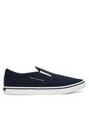 Trampki męskie - Tommy Hilfiger Tenisówki Vulc Core Slip On FM0FM05689 Granatowy - miniaturka - grafika 1