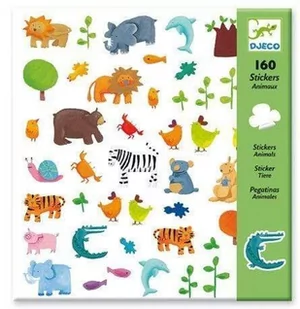 Djeco Zestaw naklejek 160 cz. - Zwierzęta safari - Przybory szkolne - miniaturka - grafika 1