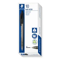 Długopisy - STAEDTLER 4230 M-9 chowany długopis tęczowy - czarny (pudełko 10 szt.) - miniaturka - grafika 1