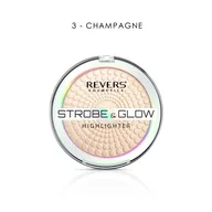 Pudry do twarzy - Revers Strobe Puder rozświetlający 03 Champagne 8g - miniaturka - grafika 1