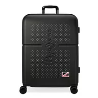 Walizki - Pepe Jeans Laila średnia walizka, 48 x 70 x 28 cm, czarno-biała, 48 x 70 x 28 cm, średnia walizka - miniaturka - grafika 1