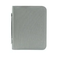 Teczki i aktówki - Aktówka biznesowa teczka na dokumenty szara z rączką i kalkulatorem - miniaturka - grafika 1