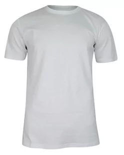T-shirt Biały, 100% BAWEŁNA, U-neck, bez Nadruku, Męski, Krótki Rękaw -PAKO JEANS - Pako Jeans - Koszulki męskie - miniaturka - grafika 1