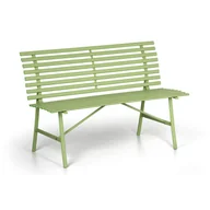 Ławki ogrodowe - Metalowa ławka ogrodowa SPRING, zielona - miniaturka - grafika 1