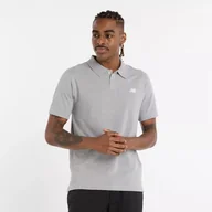 Koszulki męskie - Koszulka New Balance Cotton Pique Polo M MT51519AG - miniaturka - grafika 1