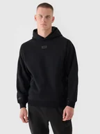 Bluzy męskie - 4F Bluza dresowa nierozpinana z kapturem męska 4F x Robert Lewandowski - czarna L - miniaturka - grafika 1