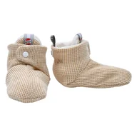 Buty dla dziewczynek - Buciki kapcie z antypoślizgową podeszwą bawełniane beżowe Ciumbelle Ivory 6-12 mies. - miniaturka - grafika 1