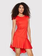 Sukienki - Rinascimento Sukienka koktajlowa CFC0107564003 Czerwony Slim Fit - miniaturka - grafika 1