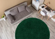 Dywany - Dywan SOFFI koło shaggy 5cm butelkowa zieleń zielony koło 100 cm - miniaturka - grafika 1