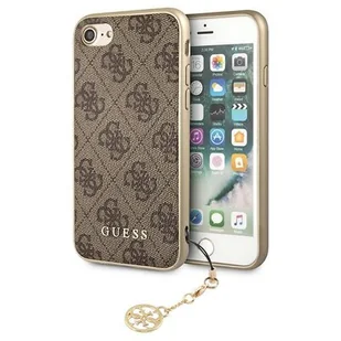 Guess Etui hardcase GUHCI8GF4GBR iPhone 7/8 brązowy 4G Charms Collection GUHCI8GF4GBR - Etui i futerały do telefonów - miniaturka - grafika 1