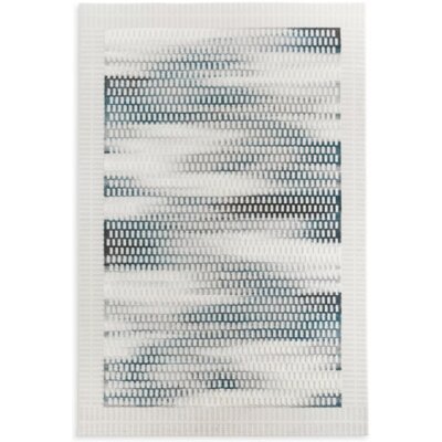 Dywan EUROFIRANY Crystal7 60 x 100 cm Biało-niebieski