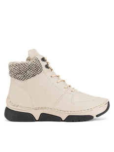 Rieker Botki 45955-60 Beżowy - Botki damskie - miniaturka - grafika 1