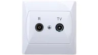 Gniazdka elektryczne - Ospel Gniazdo RTV przelotowe 14-dB Akcent BIAŁY GPA-14AP/00 - miniaturka - grafika 1