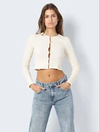 Bluzki damskie - Noisy May Bluzka Cortina 27028966 Biały Slim Fit - miniaturka - grafika 1