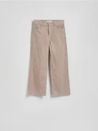 Spodnie damskie - Reserved - Jeansy wide leg w paski - beżowy - miniaturka - grafika 1