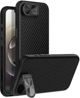 Etui i futerały do telefonów - Etui Nillkin CarboProp Magnetic z osłoną na aparat i podstawką na iPhone 16e - czarne - miniaturka - grafika 1
