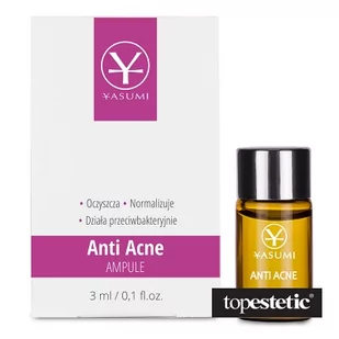 Yasumi Yasumi Anti-Acne Ampułka przeciwtrądzikowa 3 ml - Pozostałe kosmetyki do pielęgnacji twarzy - miniaturka - grafika 1