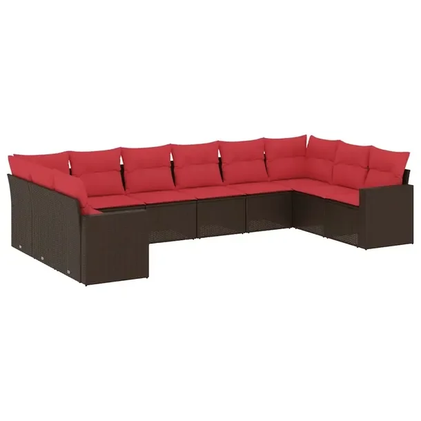 Zestaw mebli ogrodowych z brązowego rattanu PE, wymiary: 62x62x69 cm, 55x6