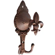 Wieszaki i stojaki - Uchwyt żeliwny rustykalny lilia 13,9 cm - miniaturka - grafika 1