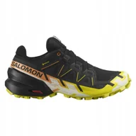 Buty sportowe męskie - Buty Salomon Speedcross 6 Gtx Black/Bird of Paradise Czarny 43 1/3 - miniaturka - grafika 1