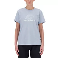 Koszulki sportowe damskie - Koszulka New Balance WT41816LAY - niebieska - miniaturka - grafika 1