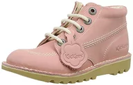 Buty dla dziewczynek - Kickers Dziecięce buty dziecięce unisex Kick Hi, różowy - 30 EU - miniaturka - grafika 1