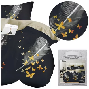 Komplet Pościeli 160x200 3 części Satyna Bawełniana Melita - Pościel - miniaturka - grafika 1