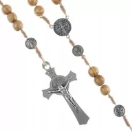 Różańce - Różaniec drewno benedykt - miniaturka - grafika 1
