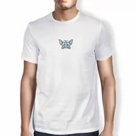 Koszulki męskie - Green Fish, Basic męski T-shirt, 100% bawełna, Regular Fit, Digital Icon Printed, rozmiar: L, kolor: biały, biały, L - miniaturka - grafika 1