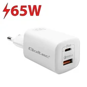 Ładowarki do telefonów - Ładowarka sieciowa Qoltec GaN ULTRA 65W - miniaturka - grafika 1