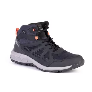 Buty turystyczne damskie Jack Wolfskin WOODLAND 2 TEXAPORE MID W dark blue / pink - 37 - Buty trekkingowe damskie - miniaturka - grafika 1