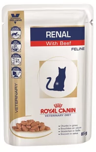 Royal Canin weterynaria Renal with Beef 24x85g saszetka 16608-uniw - Mokra karma dla kotów - miniaturka - grafika 1