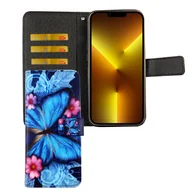 Etui i futerały do telefonów - Etui na telefon komórkowy Apple iPhone 13 Pro Etui ochronne z klapką i miejscem na kartę, kolor: Butterfly Blue - miniaturka - grafika 1