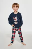 Piżamy chłopięce - Cornette Kids Boy 593/154 Snowman 2 86-128 piżama chłopięca - miniaturka - grafika 1