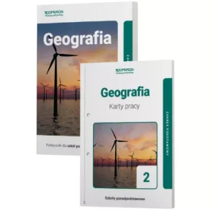 Geografia 2. Podręcznik i karty pracy. Szkoły ponadpodstawowe. Zakres podstawowy - Podręczniki do technikum - miniaturka - grafika 1