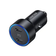 Ładowarki samochodowe - Choetech ładowarka samochodowa 2x USB Typ C Power Delivery 3.0 QuickCharge 3.0 AFC 36W 2,4A czarny (C0054) - miniaturka - grafika 1