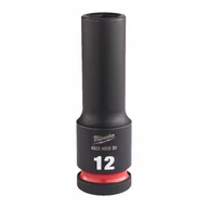 Klucze i nasadki - MILWAUKEE NASADKA UDAROWA 1/2" 12mm DŁUGA - miniaturka - grafika 1