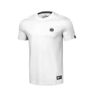 Pit Bull T-Shirt Koszulka Lekka Small Logo White - Koszulki sportowe męskie - miniaturka - grafika 1