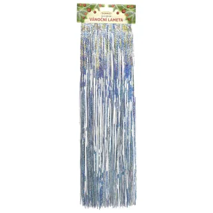 Lameta świąteczna srebrny, 50 x 100 cm, laser efekt - Ozdoby bożonarodzeniowe - miniaturka - grafika 1
