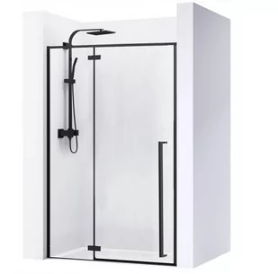 Rea Drzwi prysznicowe szerokość 110 cm czarne profile Fargo UZYSKAJ 5 % RABATU NA ZAKUP K6325 - Ścianki i drzwi prysznicowe - miniaturka - grafika 1