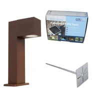 Lampy ogrodowe - QAZQA Przemysłowa stojąca lampa zewnętrzna rdzawy brąz 30 cm IP44 - Baleno - miniaturka - grafika 1