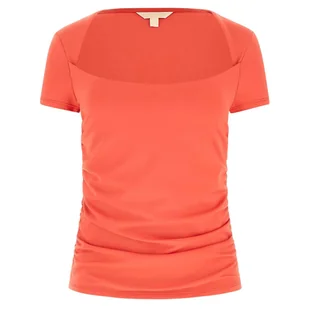 Bluzka damska Guess czerwona dopasowana z marszczeniami-S - Bluzki damskie Bluzka damska Guess czerwona dopasowana z marszczeniami-S - Bluzki damskie - miniaturka - grafika 1