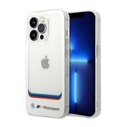 Etui i futerały do telefonów - Etui na telefon BMW BMHCP14L22HMCH do Apple iPhone 14 Pro 6,1" biały/white Transparent Center - miniaturka - grafika 1