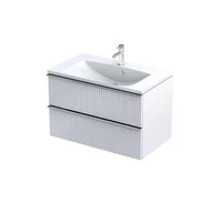Szafki łazienkowe - Szafka łazienkowa pod umywalkę Oristo Etna 70 cm biały mat OR52-SD2S-80-2R - miniaturka - grafika 1