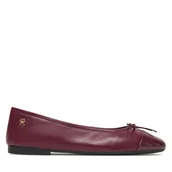 Baleriny - Baleriny Tommy Hilfiger Patent Toe-Cap FW0FW08830 Bordowy - miniaturka - grafika 1