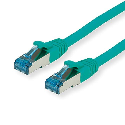 VALUE Kabel krosowy kat.6A S/FTP (PiMF) Podwójnie ekranowany kabel sieciowy Kat.6A do szybkości transmisji danych do 10 Gbit/s zielony 0,3 m