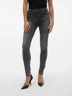 Vero Moda Dżinsy - Skinny fit - w kolorze antracytowym - Spodenki damskie - miniaturka - grafika 1
