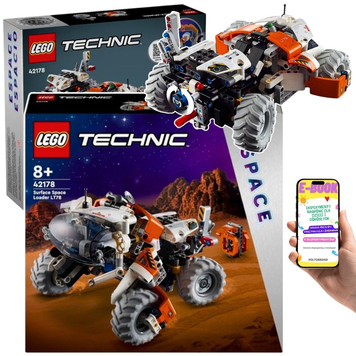 LEGO PREZENT TECHNIC DLA DZIECKA - KOSMICZNA ŁADOWARKA LT78 42178 DLA CHŁOPCA SYNA + EBOOK